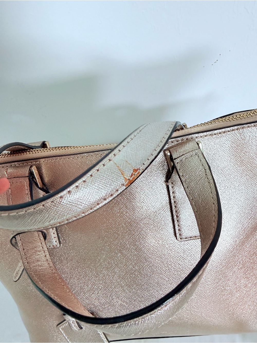kate spade Metallic Rose Gold Crossbody Tote Bag - Picture 6 of 6